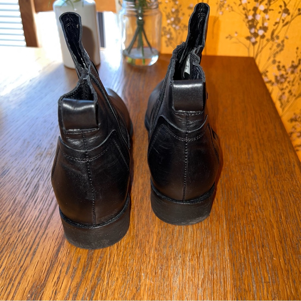 Superdry Black Leather Ankle Chelsea Boots Size 7 - Picture 8 of 12
